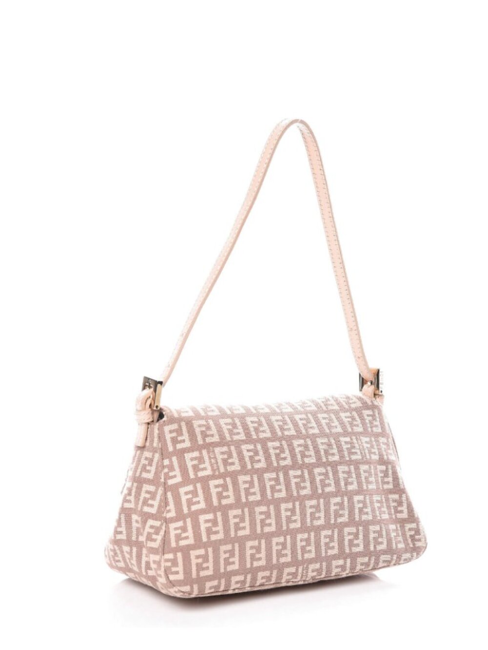 Vintage FENDI - FENDI Zucchino Vitello Mini Mama Baguette Cipria - Pink Canvas - Picture 11 of 11